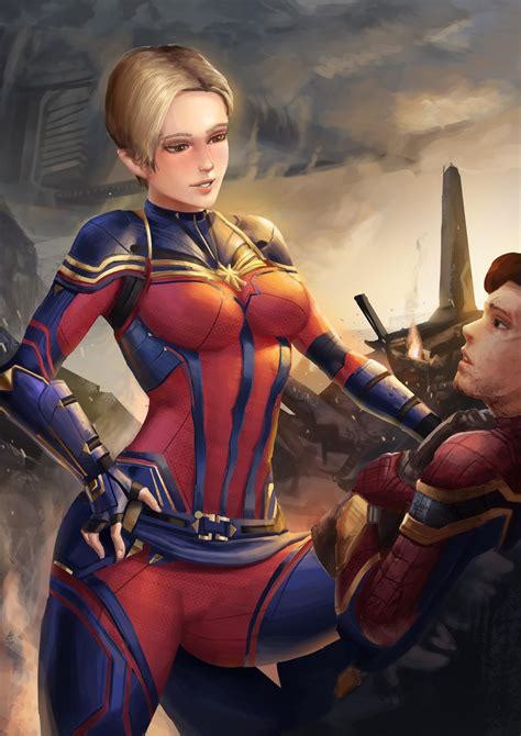 captain marvel porn|Spiderman And Captain Marvel Porn Videos 